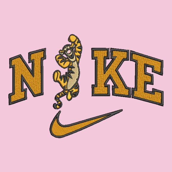 Nike Tigger Embroidered Adult Unisex Crewneck Sweatshirt Winnie Pooh - Picture 9 of 14